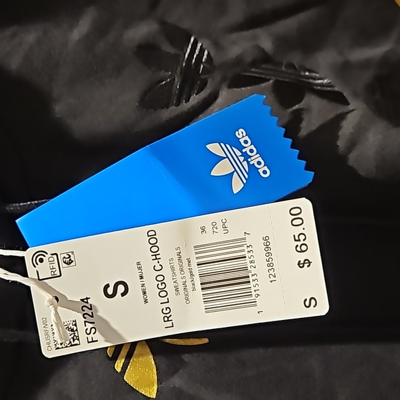 BNWT Adidas Originals Cropped Hoodie Size S - Picture 2 of 8